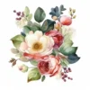 Watercolor Floral Arrangements Clipart – JPG Flowers Set - Image 9