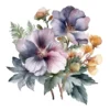 Watercolor Floral Arrangements Clipart – JPG Flowers Set - Image 6