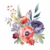 Watercolor Floral Arrangements Clipart – JPG Flowers Set - Image 3