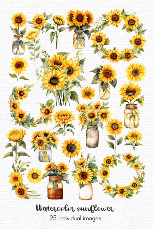 Sunflower clipart - Image 13