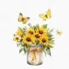Sunflowers and Butterflies Clipart – Floral PNG Set - Image 2