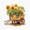 Sunflowers and Butterflies Clipart – Floral PNG Set - Image 3