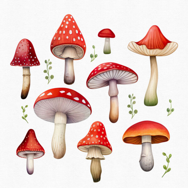 Red Mushroom clipart - Image 5