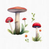 Whimsical forest mushroom PNG illustration