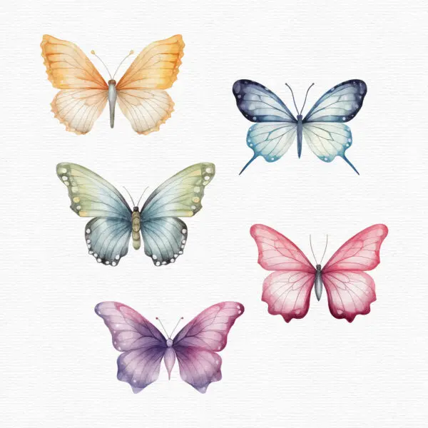 High-resolution butterfly PNGs