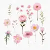 High-resolution floral and butterfly PNGs