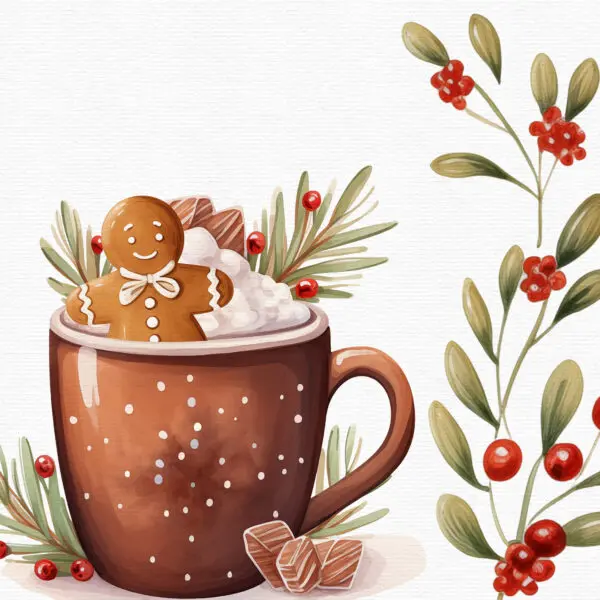 Gingerbread Cookies Christmas Clipart - Image 4