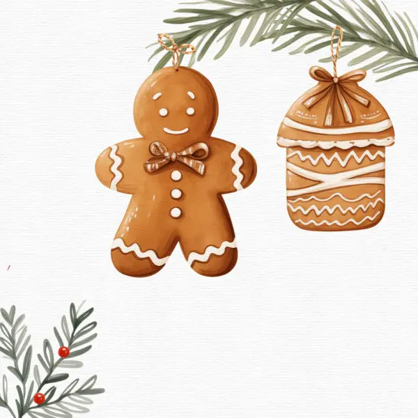Gingerbread Cookies Christmas Clipart - Image 8