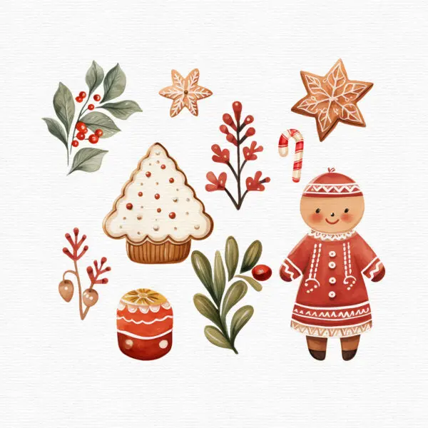 Gingerbread Cookies Christmas Clipart - Image 10
