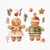 Gingerbread Cookies Christmas Clipart - Image 11