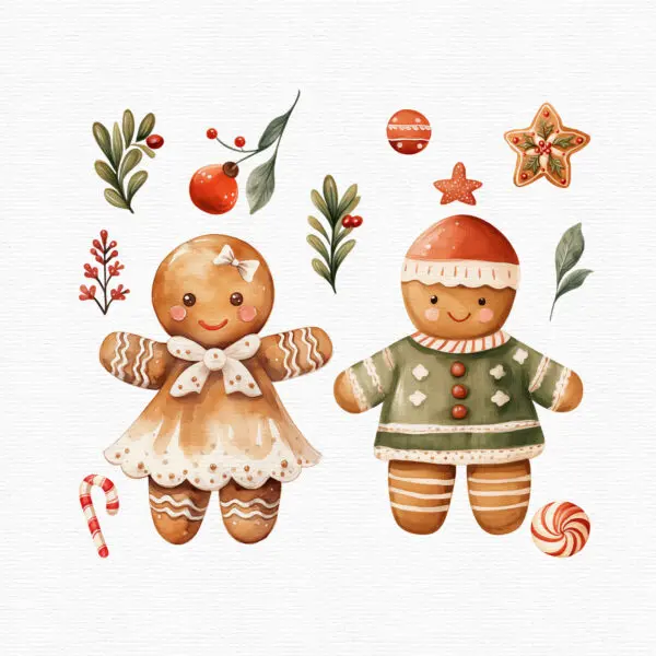 Gingerbread Cookies Christmas Clipart - Image 11