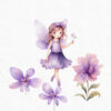 Purple Fairy Garden Clipart - Image 12