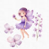 Purple Fairy Garden Clipart - Image 10