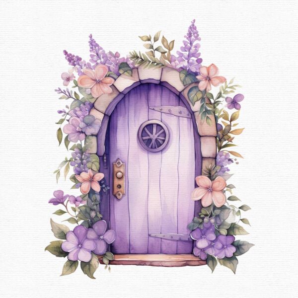 Boy Fairy Purple Garden Clipart - Image 5