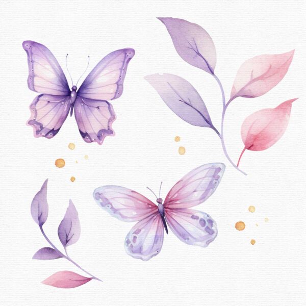 Boy Fairy Purple Garden Clipart - Image 12