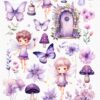 Boy Fairy Purple Garden Clipart - Image 3