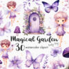 Boy Fairy Purple Garden Clipart