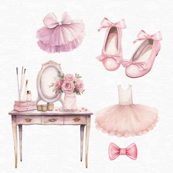 Pink Fairy Ballerina Clipart – Cute Fairy Girl PNG - Image 10