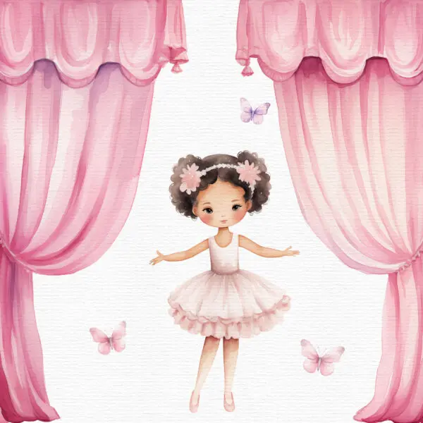 Pink Fairy Ballerina Clipart – Cute Fairy Girl PNG - Image 8