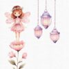 Pink Fairy Garden clipart - Image 10