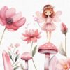 Pink Fairy Garden clipart - Image 11