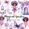 Purple Fairy and Magical Garden