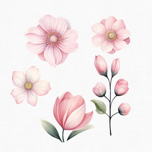Pink Fairy Garden Clipart, Boy Fairy Garden - Image 9