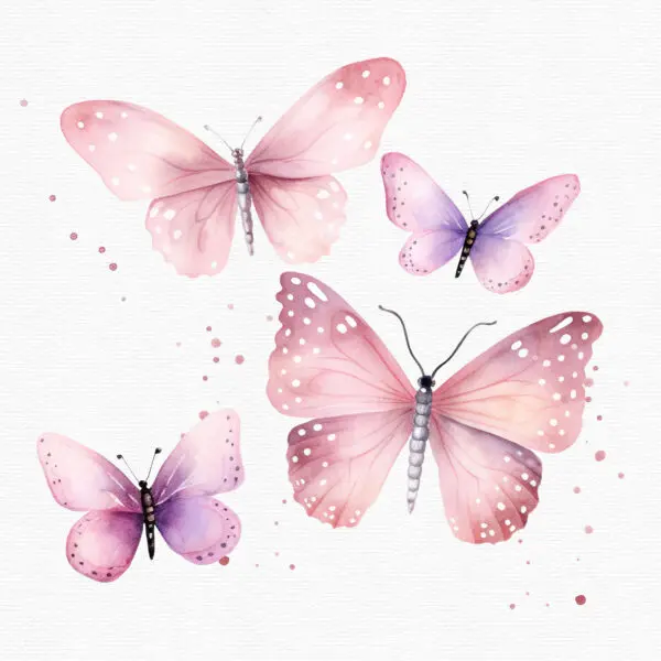 Pink Fairy Garden Clipart, Boy Fairy Garden - Image 12
