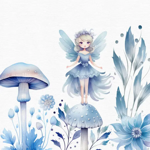 Ice Fairy Garden Clipart - Image 3