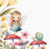 Whimsical fairy clipart set with transparent background