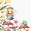 Fairy and Snail Fairy Garden Clipart - Image 4
