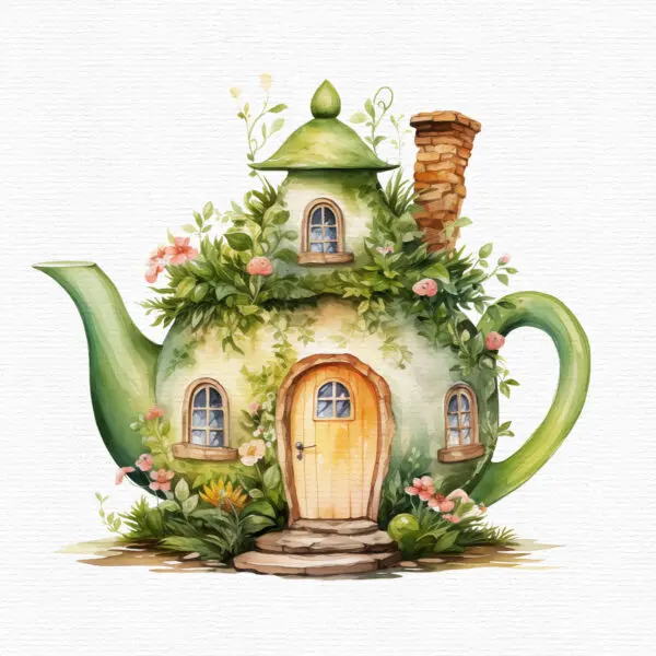 Fairy and Snail Fairy Garden Clipart - Image 5