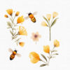 Whimsical fairy clipart set with transparent background