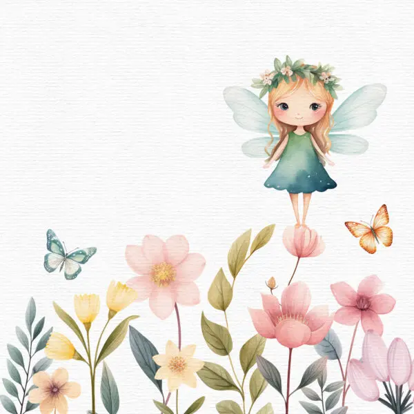 Fairy and Snail Fairy Garden Clipart - Image 9