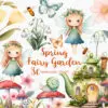 Fairy and Snail Fairy Garden Clipart
