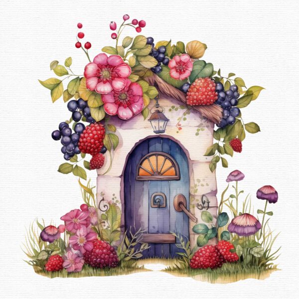 Fairy Garden Clipart set with Wildberries - Image 5