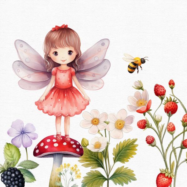 Fairy Garden Clipart set with Wildberries - Image 6