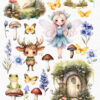 Faun PNG with leaves and magical elements