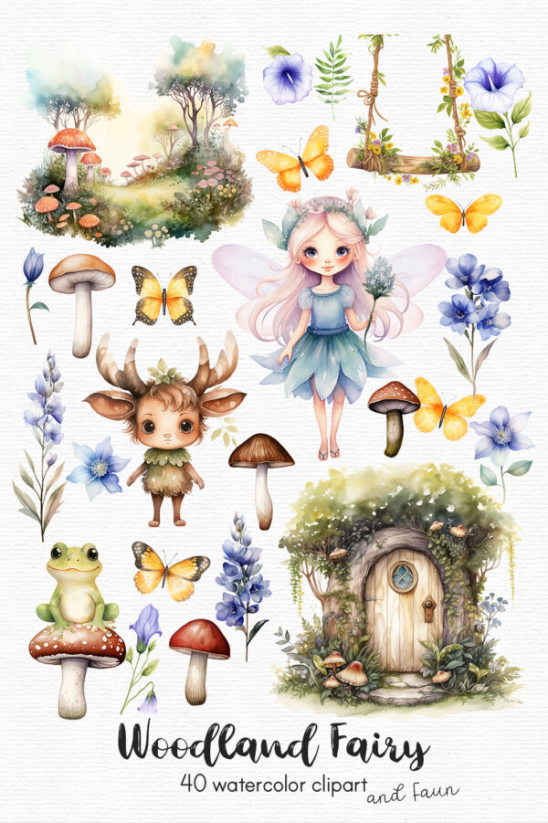 Fairy and Faun Clipart - Image 4