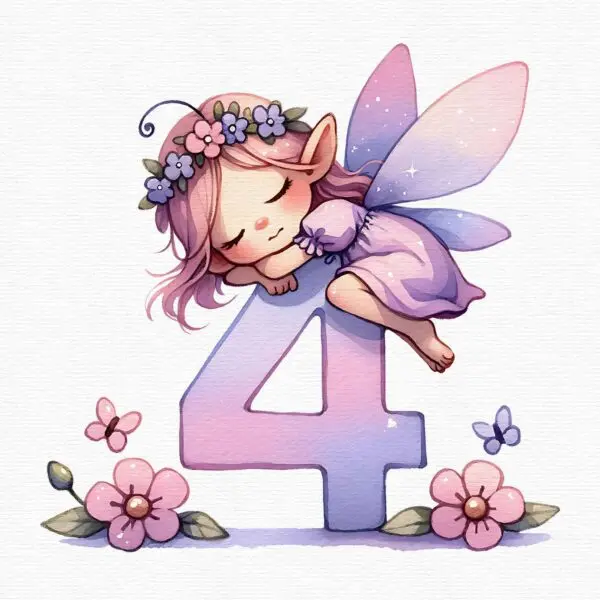 Fairy Numbers Clipart Set – PNG Numbers for Crafts - Image 8