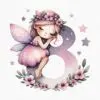 Fairy Numbers Clipart Set – PNG Numbers for Crafts - Image 12