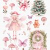 Pink Christmas Fairy Clipart - Image 2