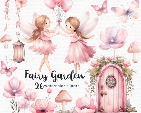 Butterfly & Fairy Garden Clipart