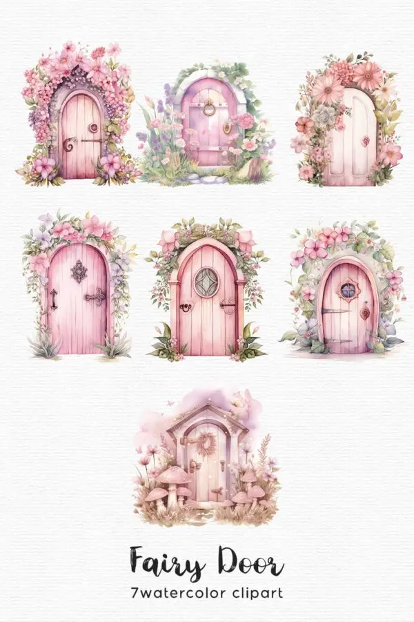 Fairy Door Clipart, Fairy Garden - Image 3