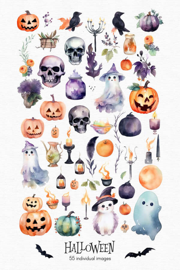 Halloween Clipart, Fall clip art, 55 png - Image 2