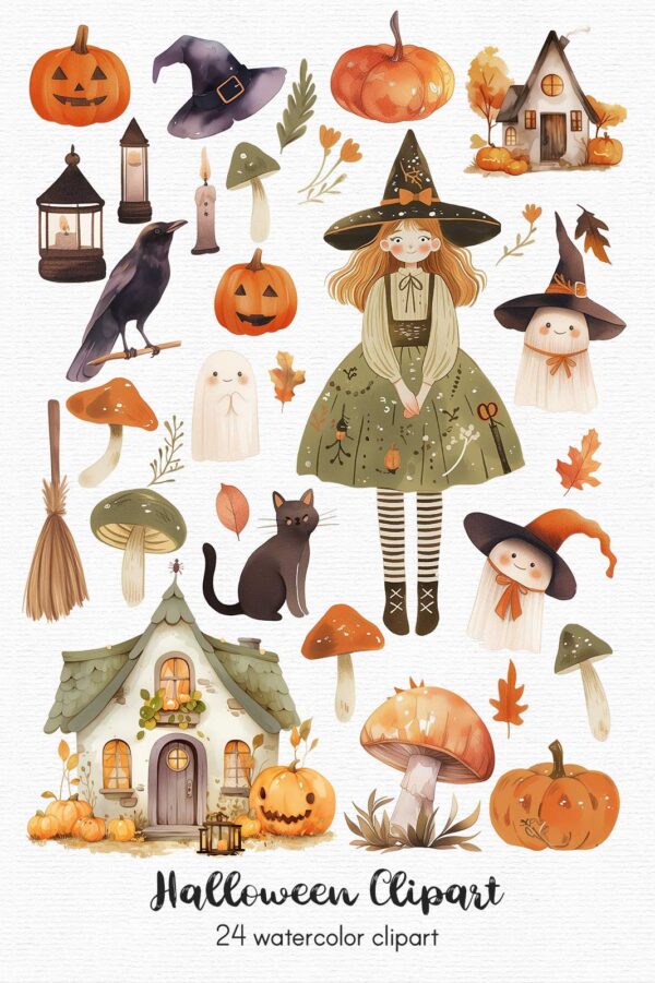 Cute Halloween Clipart, 24 png - Image 2