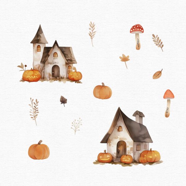 Cute Halloween Witch Clipart, 24 png - Image 9