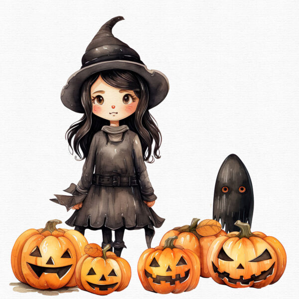 Halloween Witch Clipart, Halloween clipart, 35 png - Image 7