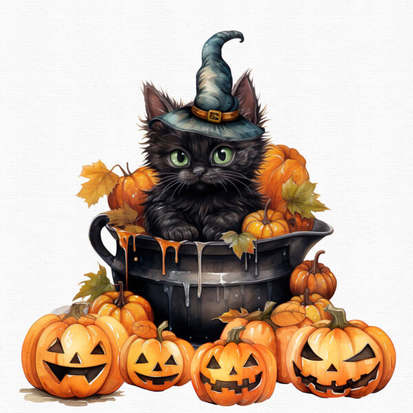 Halloween Witch Clipart, Halloween clipart, 35 png - Image 8