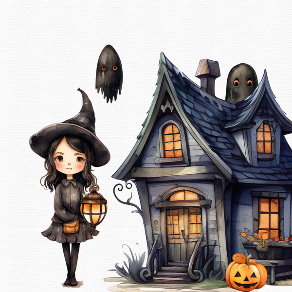 Halloween Witch Clipart, Halloween clipart, 35 png - Image 10